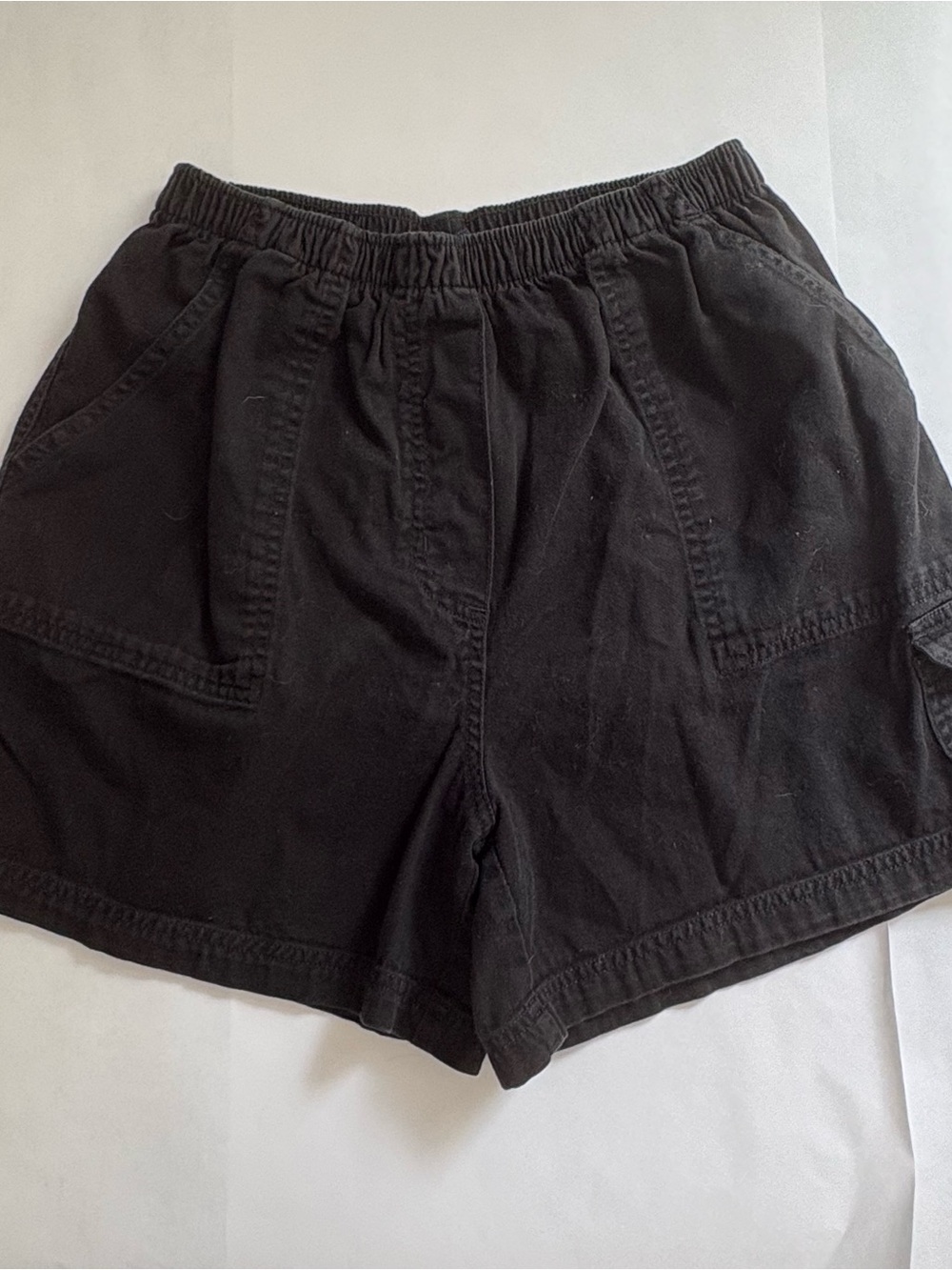 Vintage Jonathan Logan 100% cotton Casual High-Waist stretch Black Shorts small
